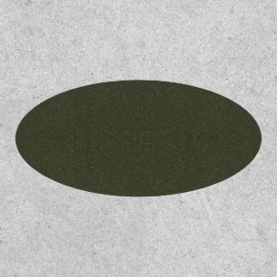 Textured Moss Green Oval Iron-On Patch – Customize