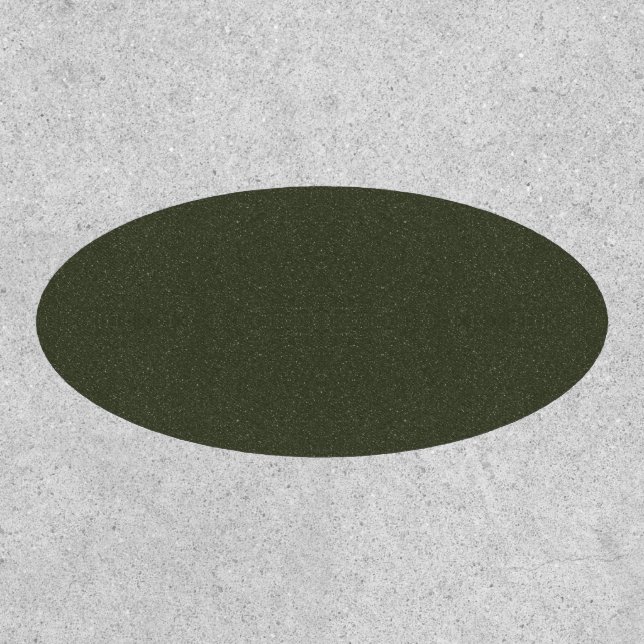 Textured Moss Green Oval Iron-On Patch – Customize (Front)