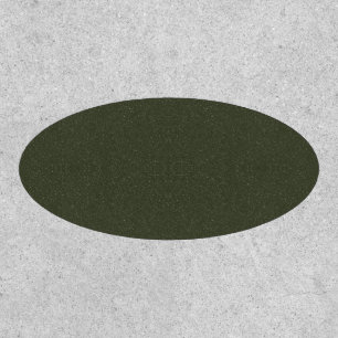 Textured Moss Green Oval Iron-On Patch – Customize