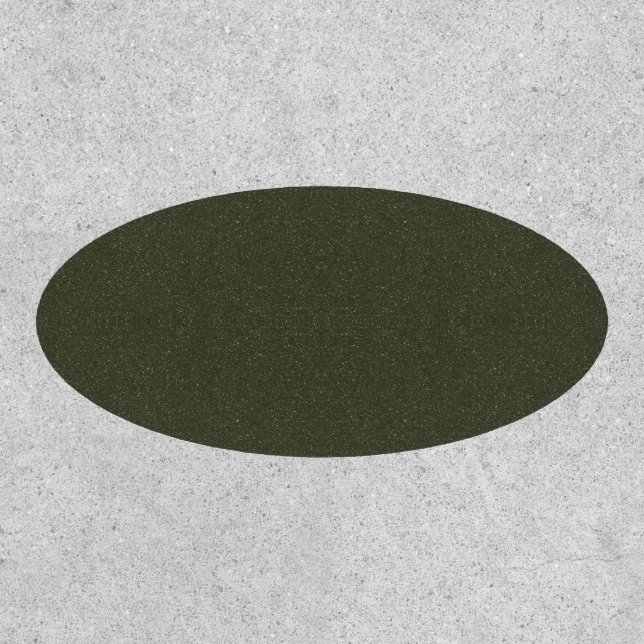 Textured Moss Green Oval Iron-On Patch – Customize (Front)