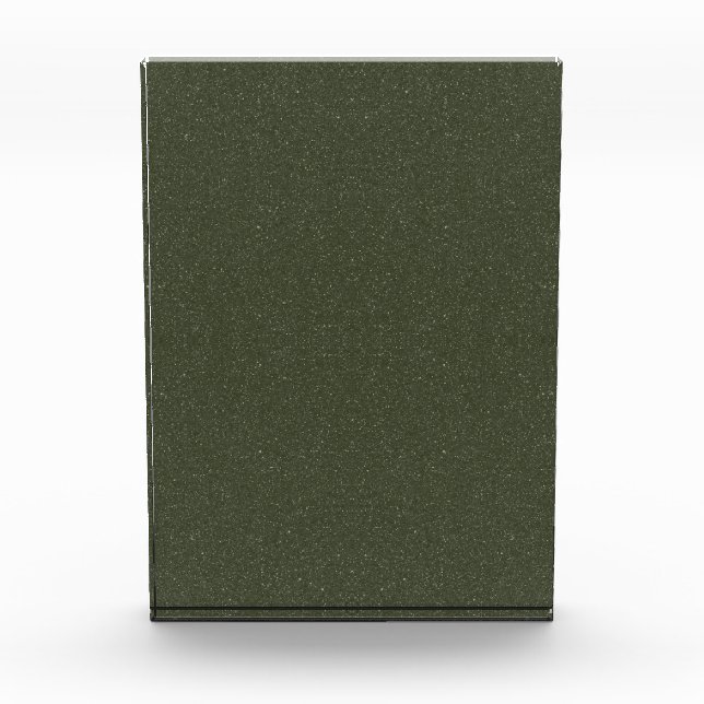 Textured Moss Green Photo Block – Customizable (Front)