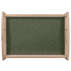Textured Moss Green Serving Tray – Customizable