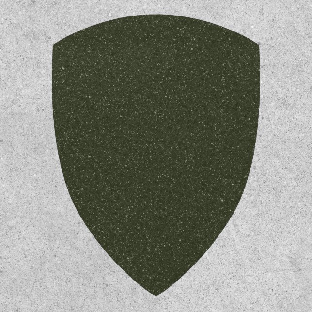 Textured Moss Green Shield Patch – Customizable (Front)