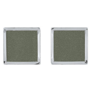 Textured Moss Green Square Cufflinks – Customize