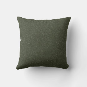 Textured Moss Green Throw Pillow