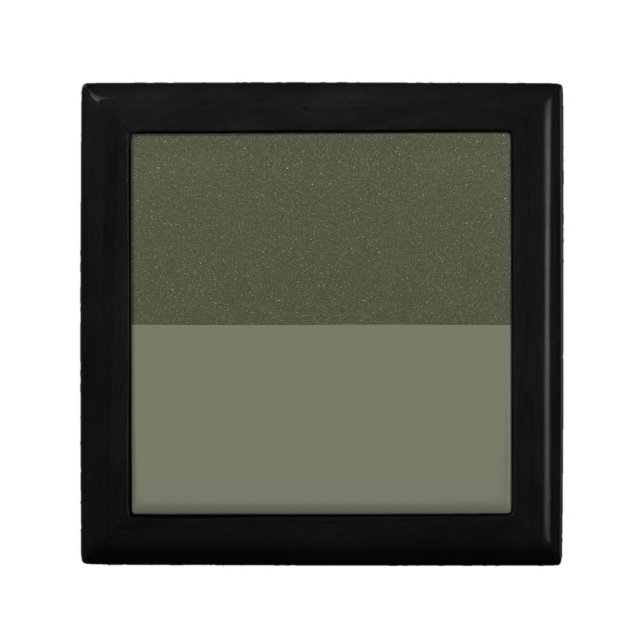 Textured Moss Green Two-Tone Keepsake Box - Custom (Front)