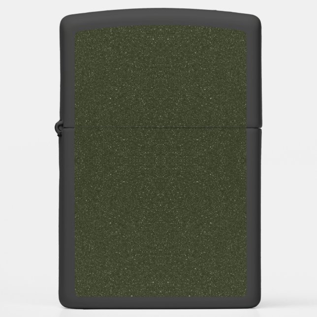 Textured Moss Green Zippo Lighter – Customizable (Front)
