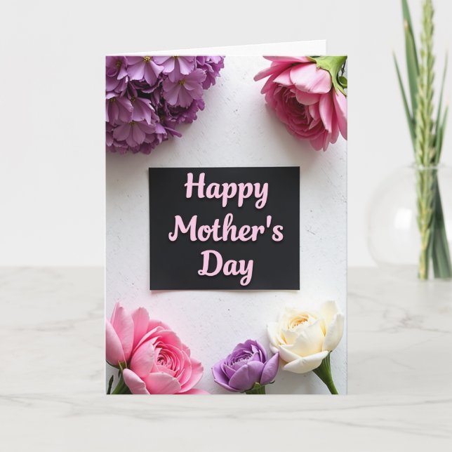 Textured Mother Day Wishes Card (Front)