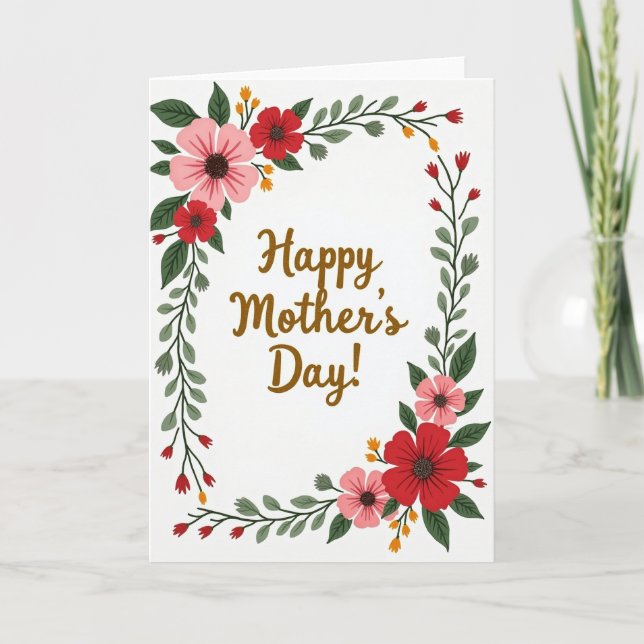 Textured Mothers Day Wish Card (Front)