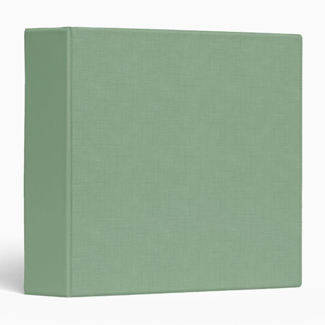 Textured muted green. 3 ring binder (Front/Spine)