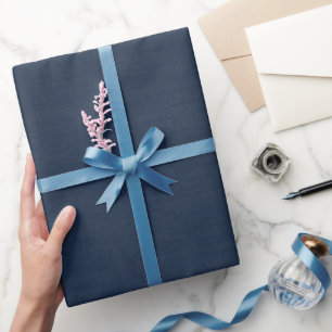 Textured Navy Blue Wrapping Paper