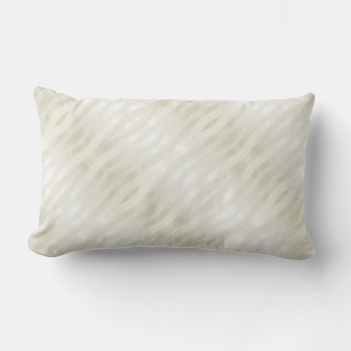 Textured noble light beige and white lumbar pillow