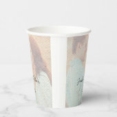 Textured Overlay Faded Photo Personalized Wedding Paper Cups | Zazzle