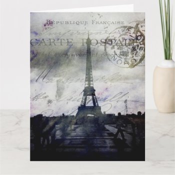 Textured Paris In Lavender Card by Meg_Stewart at Zazzle