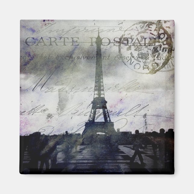 Textured Paris in Lavender Magnet (Front)