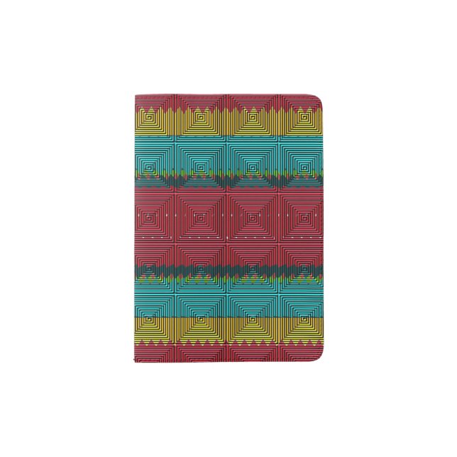 Textured Passport Holder with Contrasting Colors (Front)
