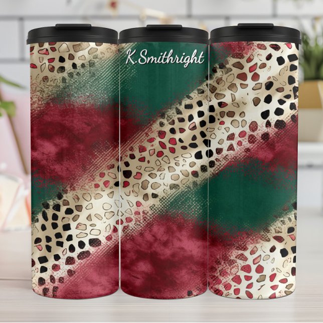 Textured Patchwork Animal Print Pattern Thermal Tumbler (Creator Uploaded)