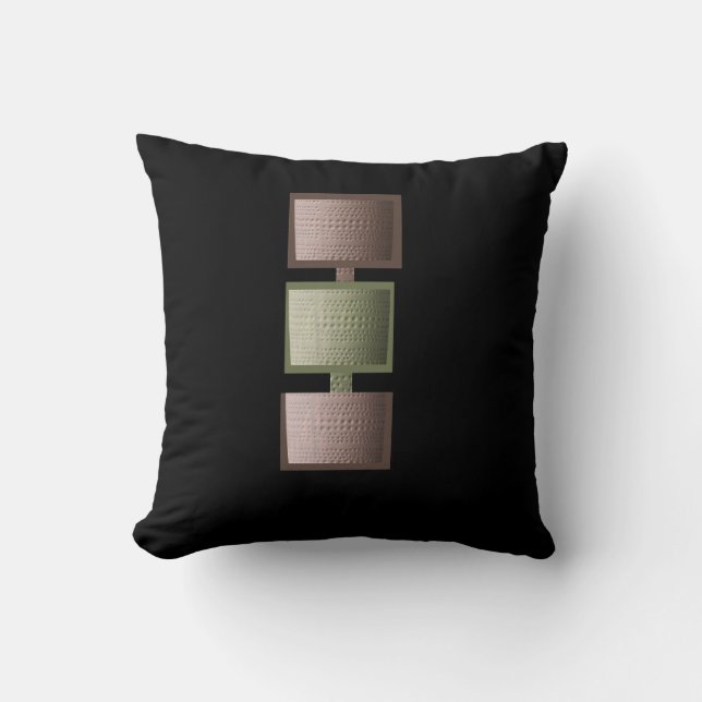 Textured Patchwork Throw Pillow (Front)