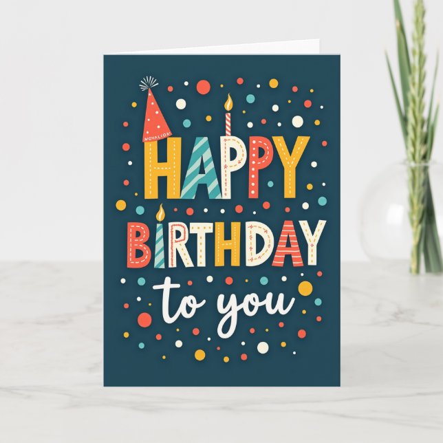 Textured Pattern Birthday Card (Front)