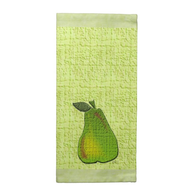Textured Pears (lime/mint) Lunch Napkin (Half Fold)