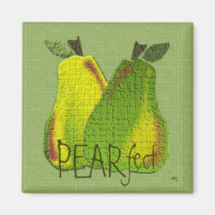 Textured Pears (tiled) Magnet