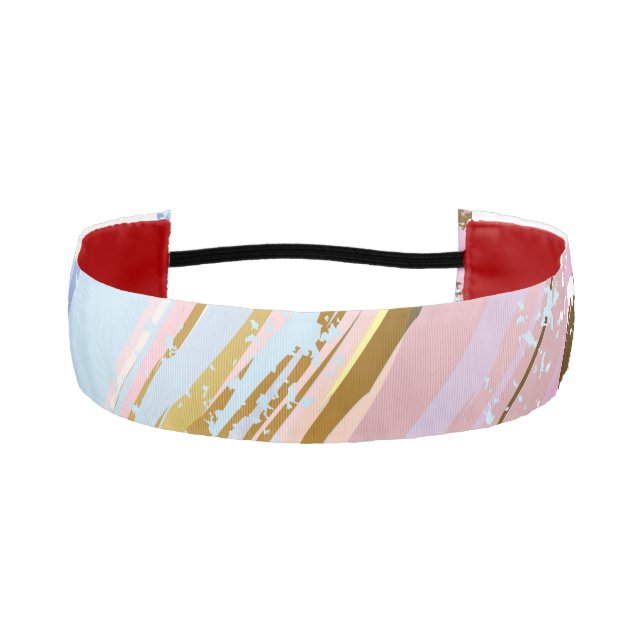 Textured Pink Background Athletic Headband (Front)