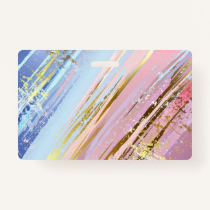 Textured Pink Background Badge