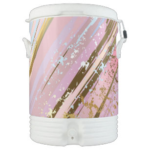 Textured Pink Background Beverage Cooler