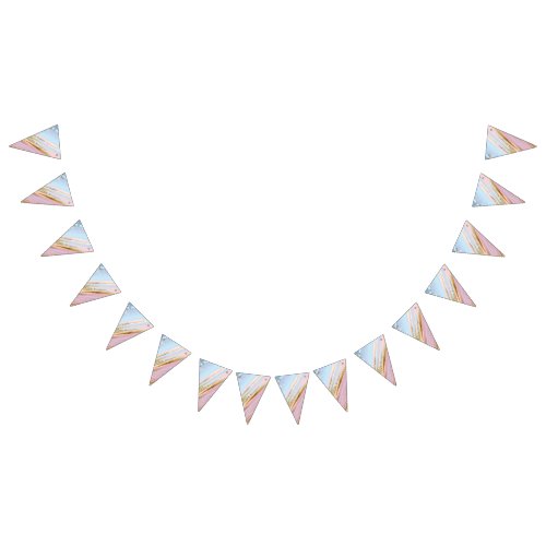 Textured Pink Background Bunting Flags