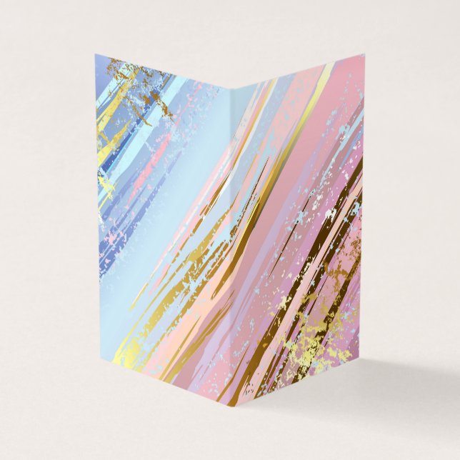 Textured Pink Background Business Card (Outside)