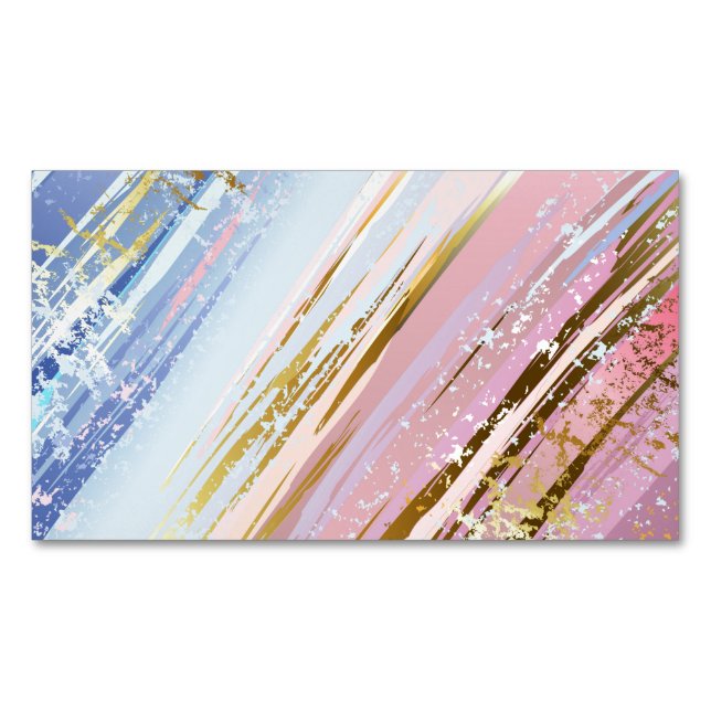 Textured Pink Background Business Card Magnet (Front)