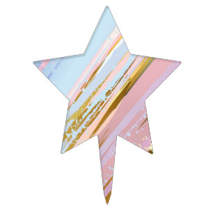 Textured Pink Background Cake Topper