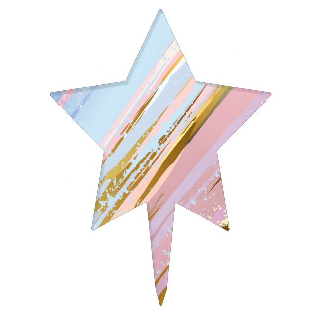 Textured Pink Background Cake Topper (Front)