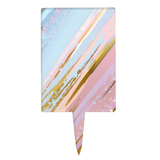 Textured Pink Background Cake Topper (Front)