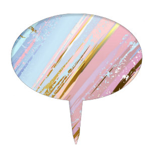 Textured Pink Background Cake Topper