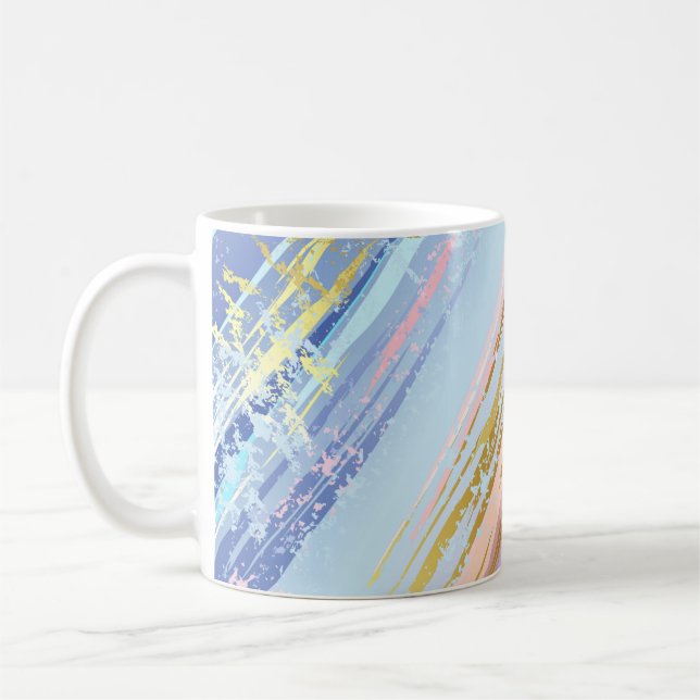 Textured Pink Background Coffee Mug (Left)