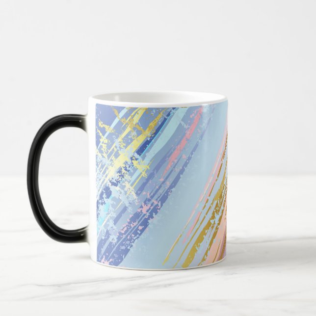 Textured Pink Background Color Morph Mug (Left)