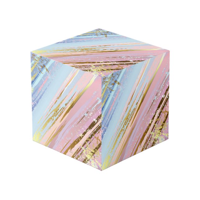 Textured Pink Background Cube (Front Angled)