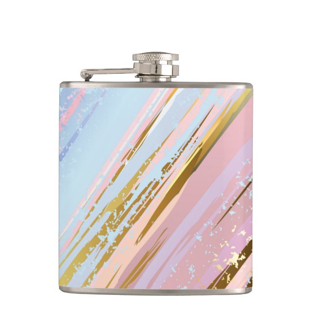 Textured Pink Background Flask (Front)