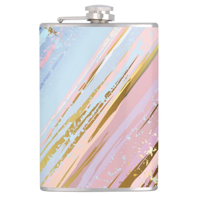 Textured Pink Background Flask (Front)