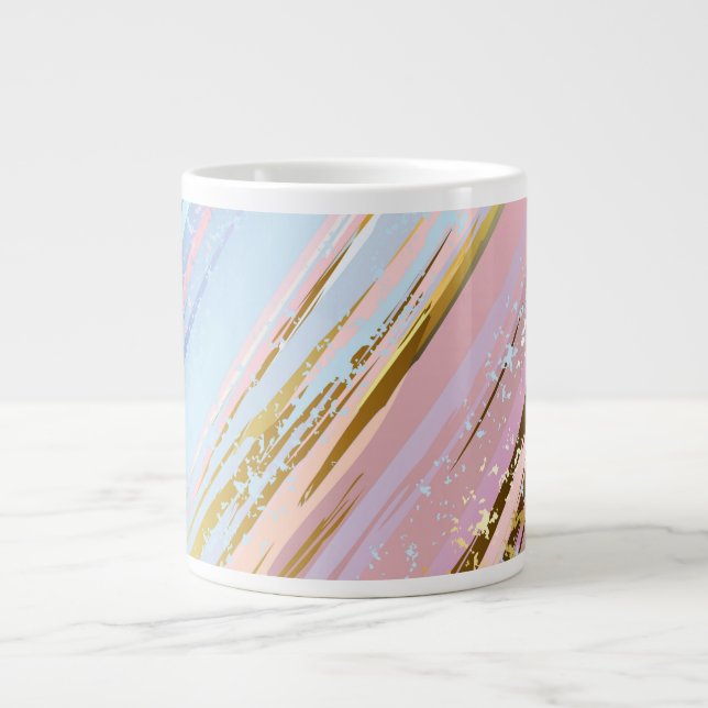 Textured Pink Background Giant Coffee Mug (Front)