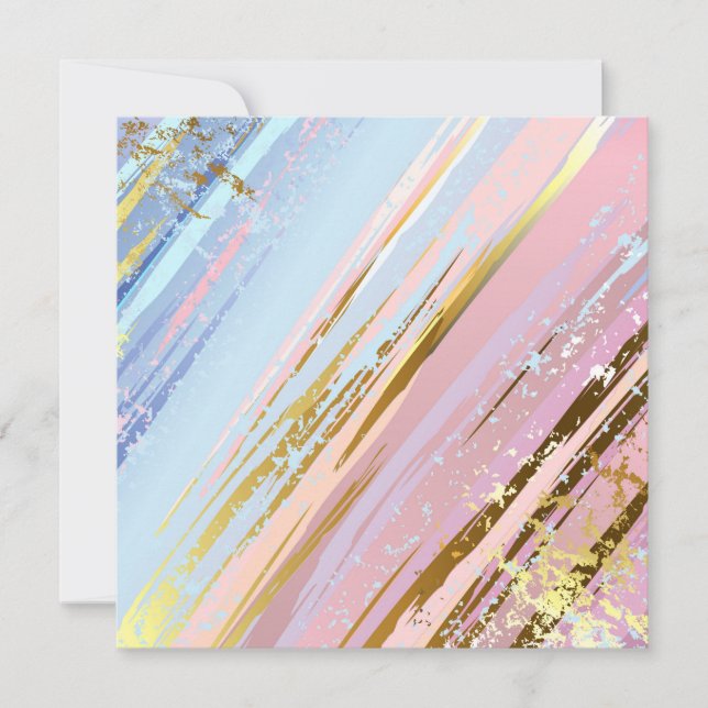 Textured Pink Background Holiday Card (Front)