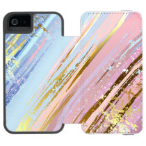Textured Pink Background iPhone SE/5/5s Wallet Case