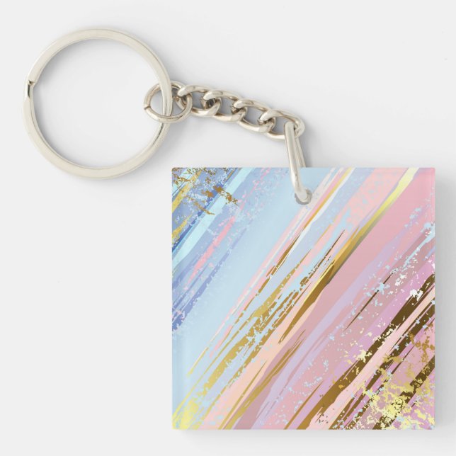 Textured Pink Background Keychain (Front)