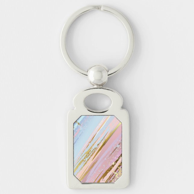 Textured Pink Background Keychain (Front)