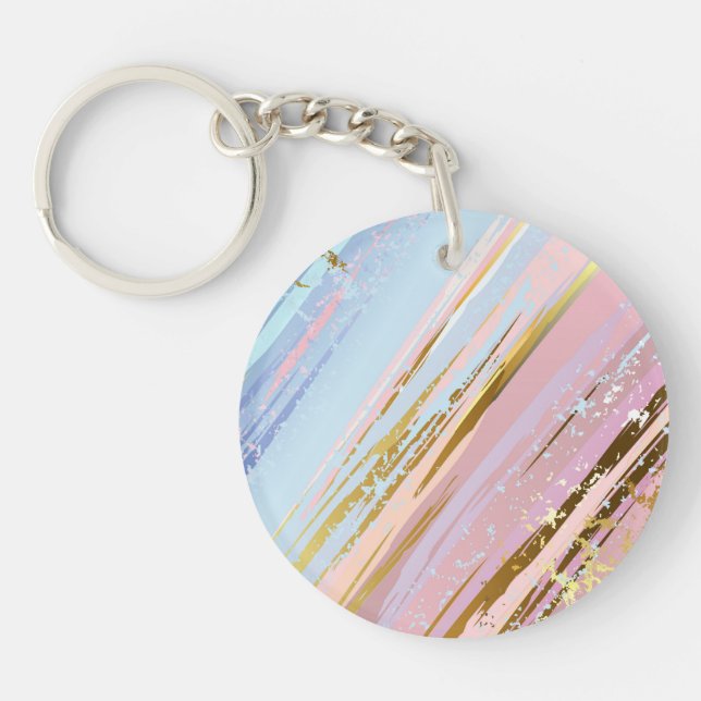 Textured Pink Background Keychain (Front)