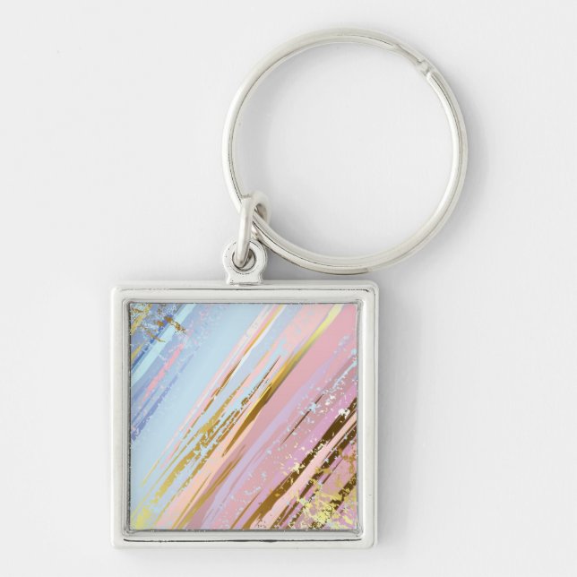Textured Pink Background Keychain (Front)