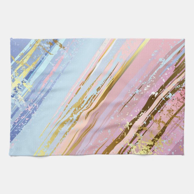 Textured Pink Background Kitchen Towel (Horizontal)