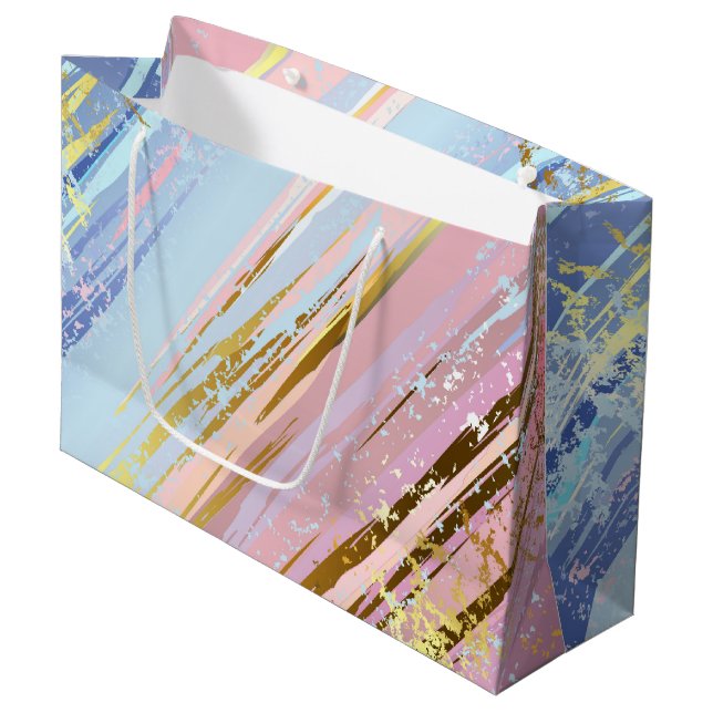 Textured Pink Background Large Gift Bag (Front Angled)