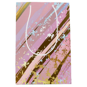 Textured Pink Background Medium Gift Bag